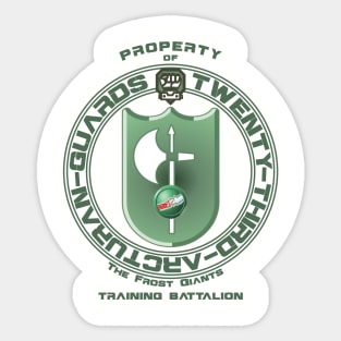 Twenty-third Arcturan Guards training battalion Sticker